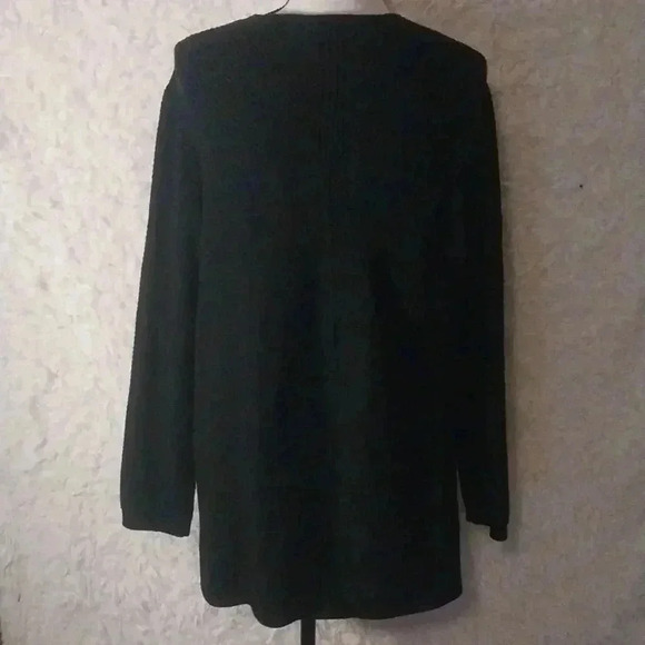 J Jill Black Long Sleeve Cotton Blend Tunic Sweater Size M - Picture 4 of 8